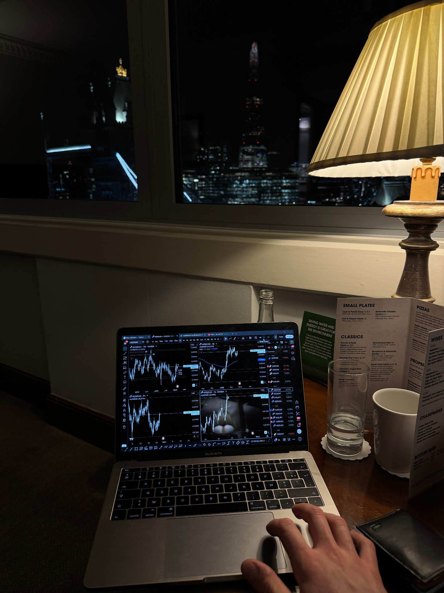 Trading depuis Londres, vue sur la ville
